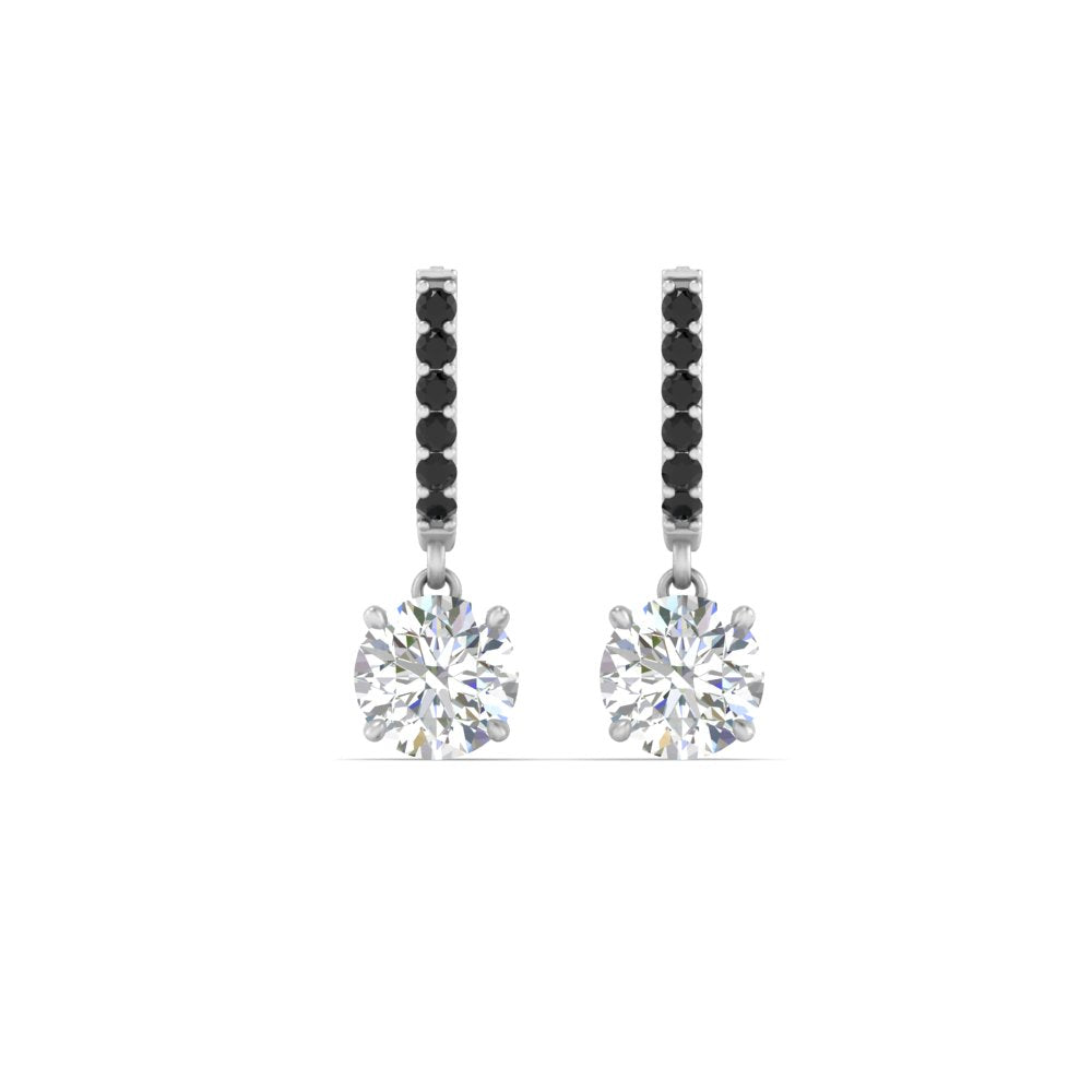 1 Carat Solitaire Diamond Drop Earrings