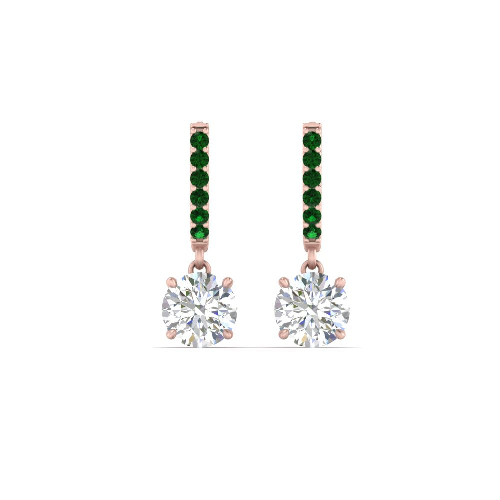 1 Carat Solitaire Diamond Drop Earrings