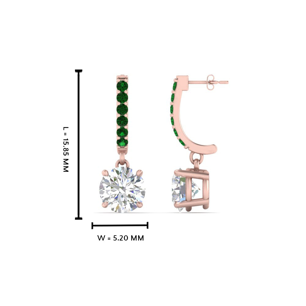 1 Carat Solitaire Diamond Drop Earrings