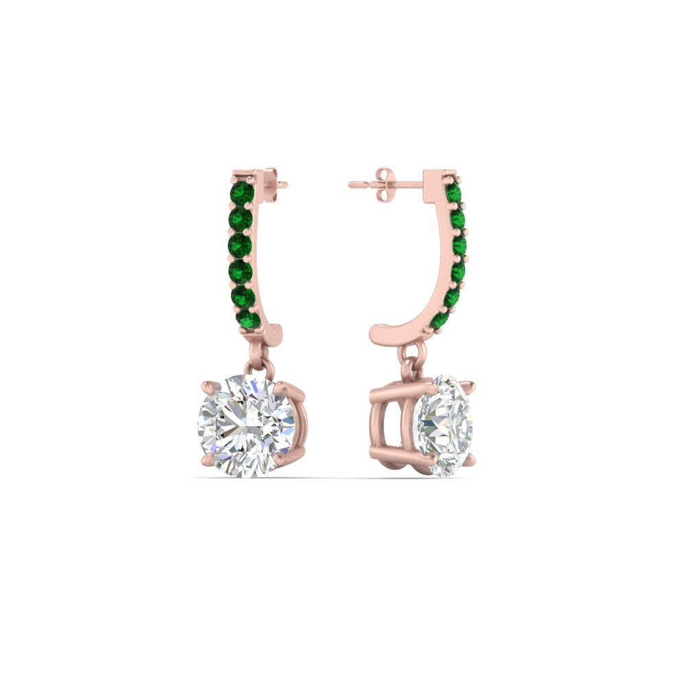1 Carat Solitaire Diamond Drop Earrings