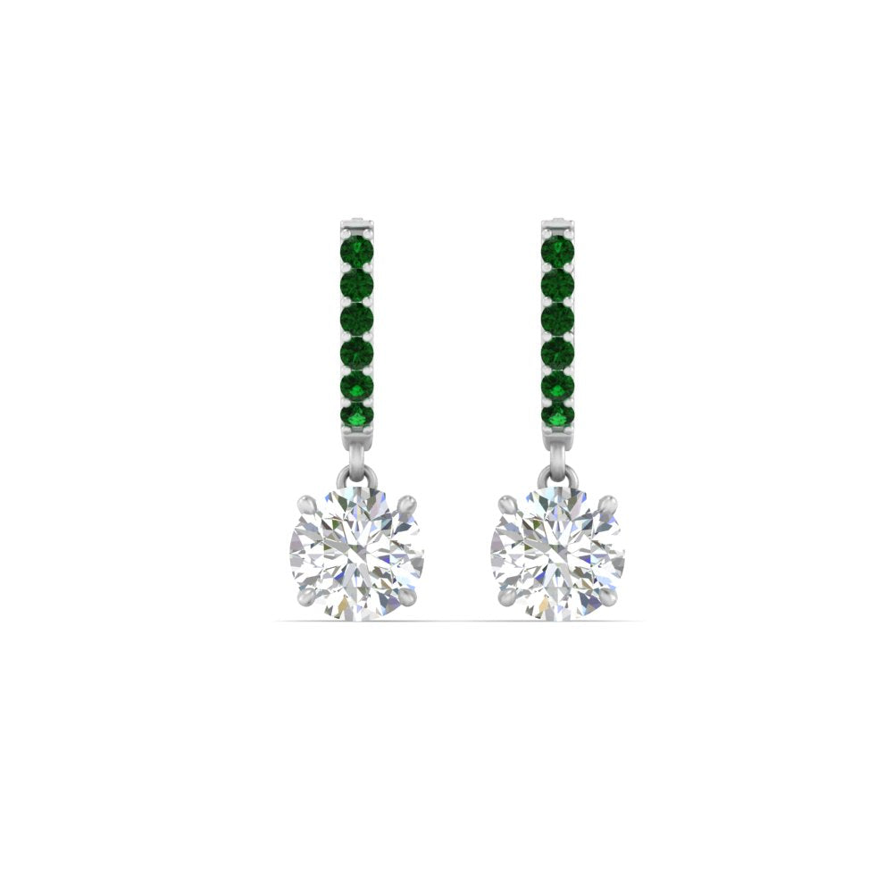1 Carat Solitaire Diamond Drop Earrings