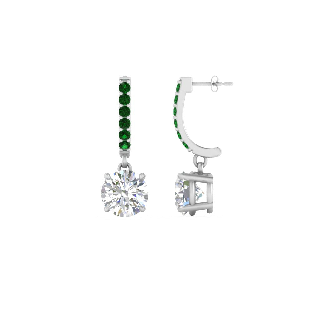 1 Carat Solitaire Diamond Drop Earrings