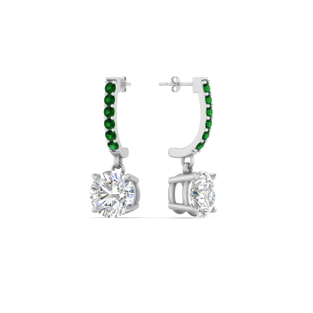 1 Carat Solitaire Diamond Drop Earrings