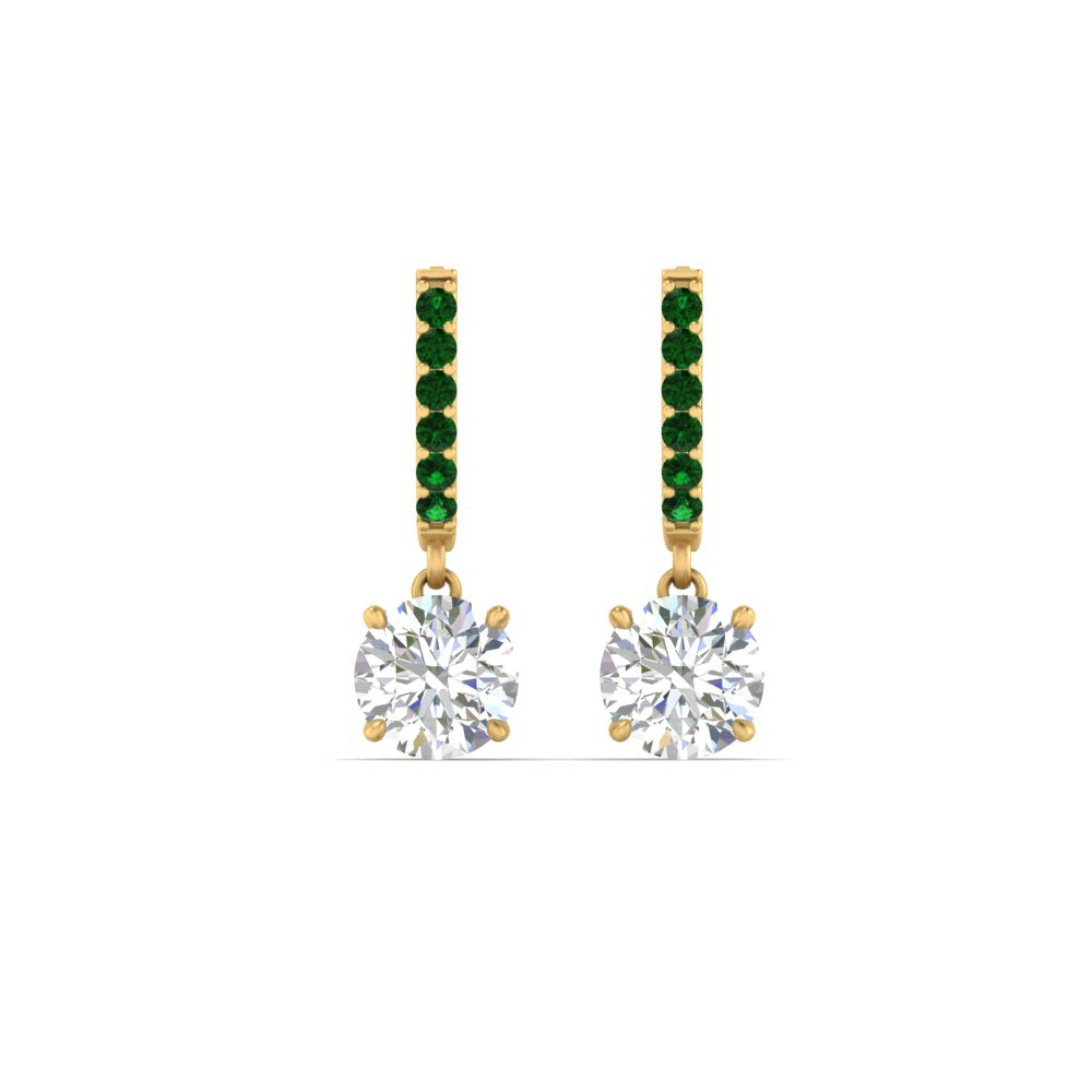 1 Carat Solitaire Diamond Drop Earrings