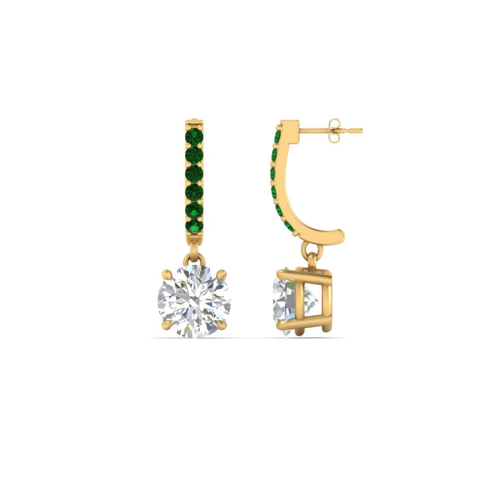 1 Carat Solitaire Diamond Drop Earrings