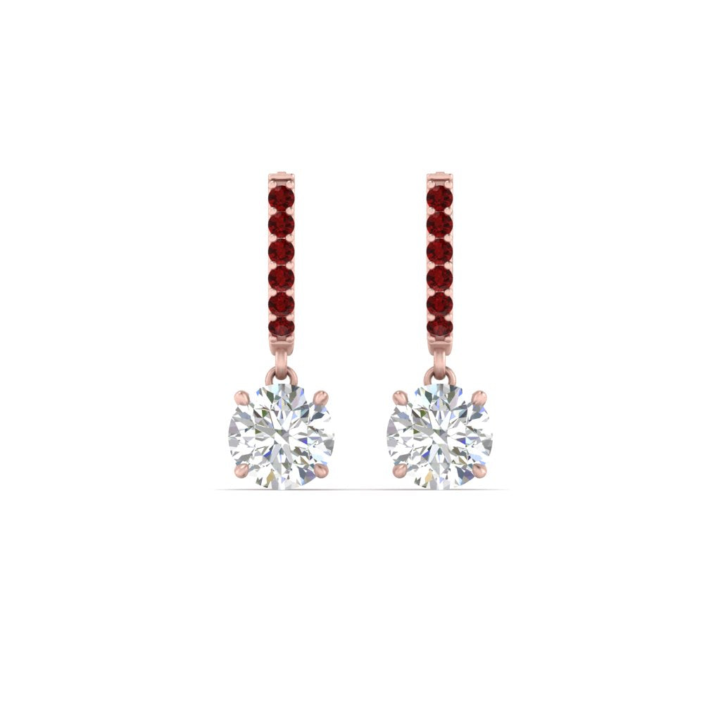 1 Carat Solitaire Diamond Drop Earrings