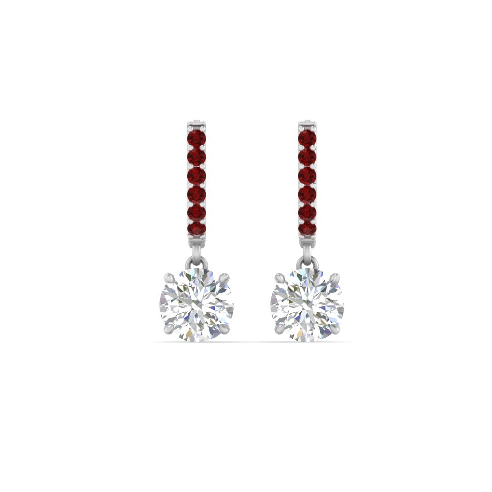 1 Carat Solitaire Diamond Drop Earrings