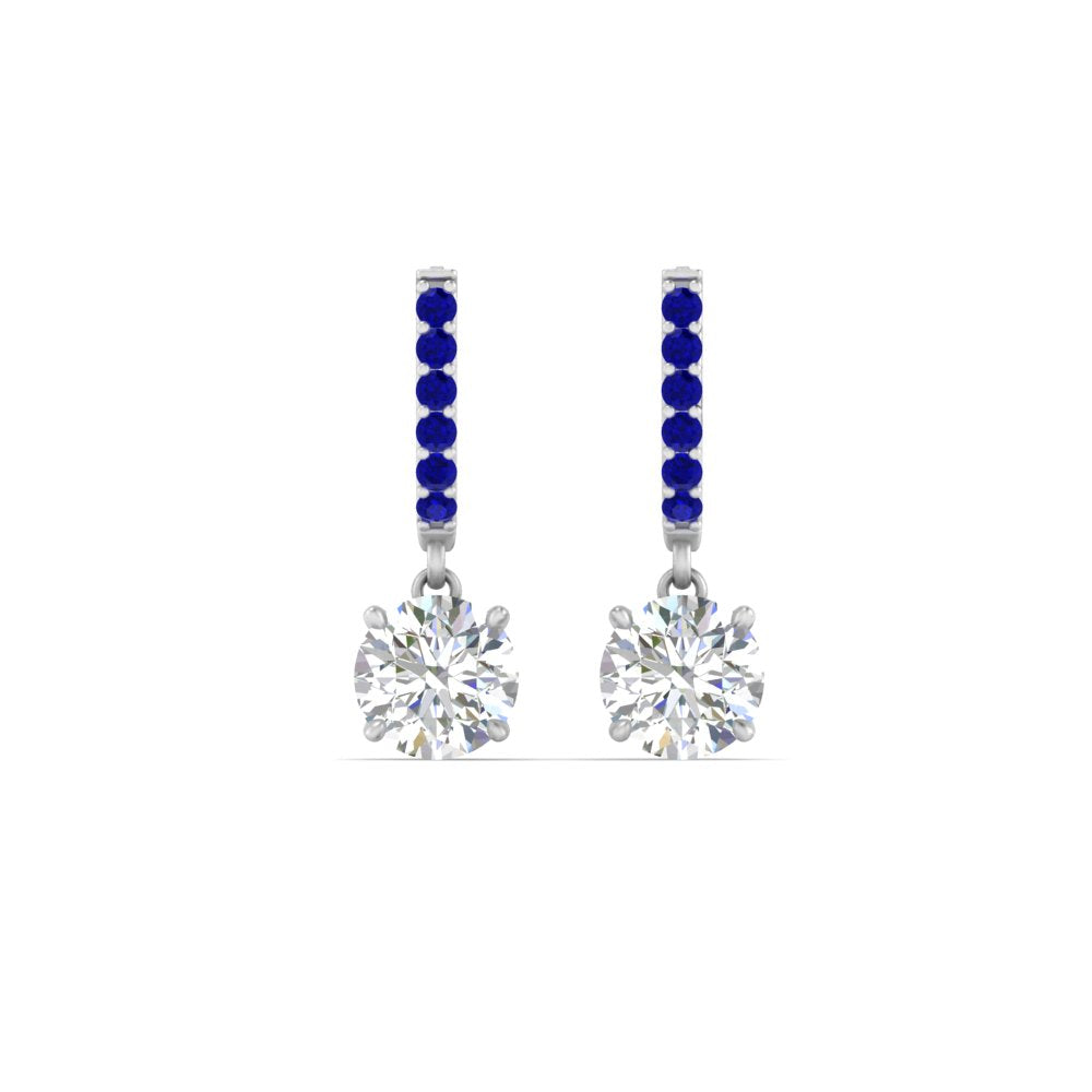 1 Carat Solitaire Diamond Drop Earrings