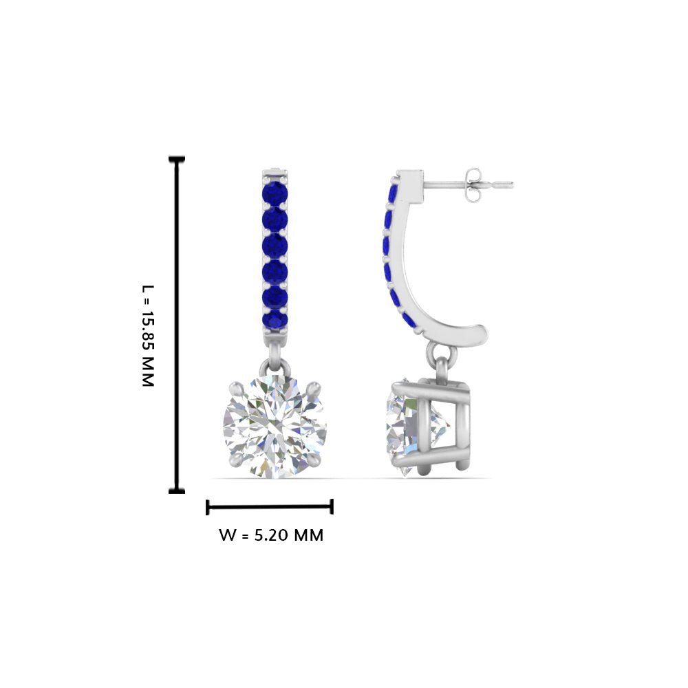 1 Carat Solitaire Diamond Drop Earrings