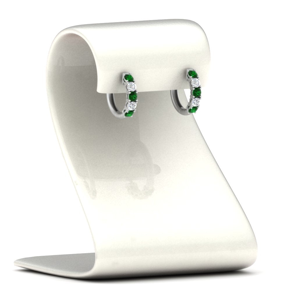 1 Carat Sparkle Five Stone Hoop Earrings