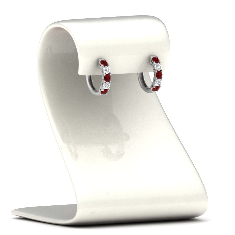 1 Carat Sparkle Five Stone Hoop Earrings