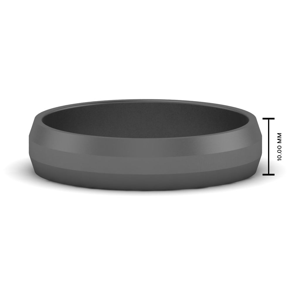 4 mm Wedding Band Beveled Edge Matte