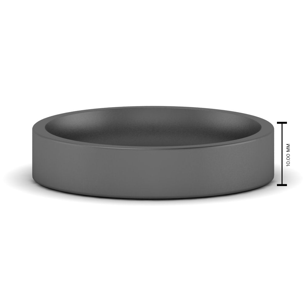 Comfort Fit Flat 4 mm Mens Wedding Band
