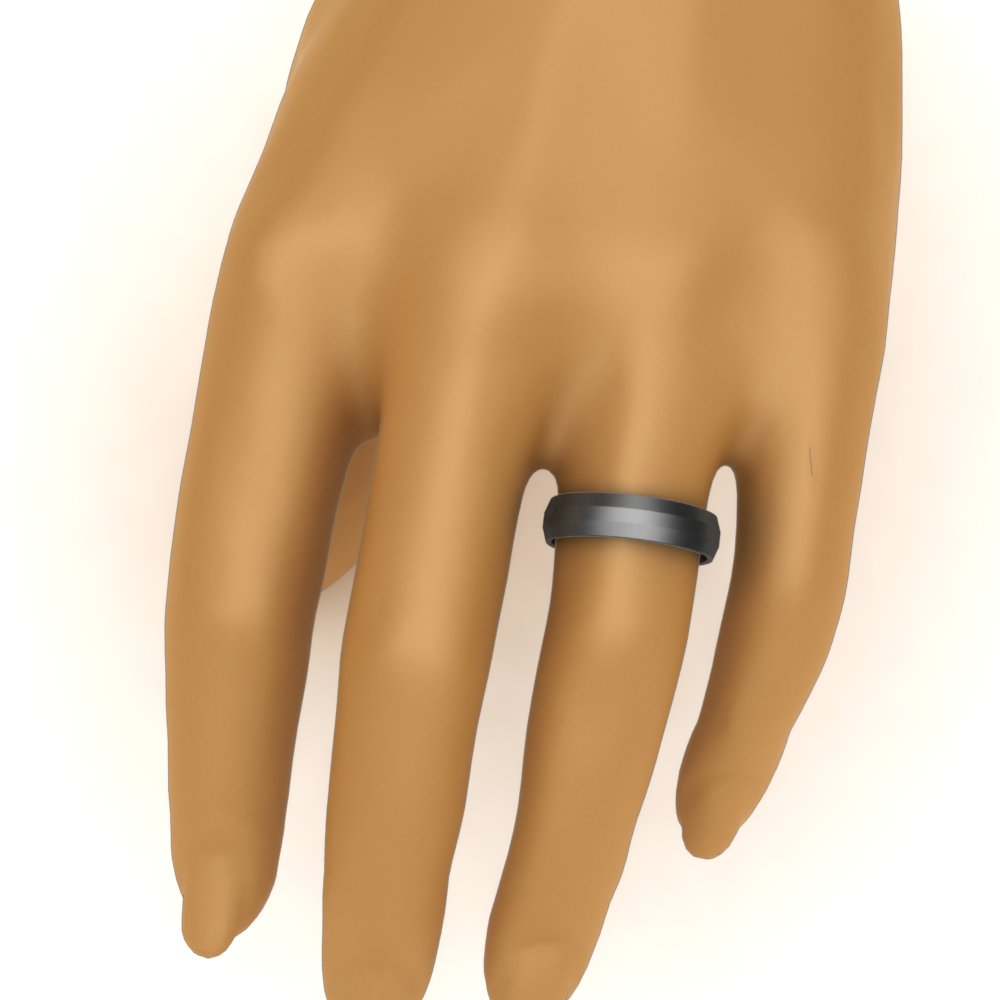 4 mm Wedding Band Beveled Edge Matte