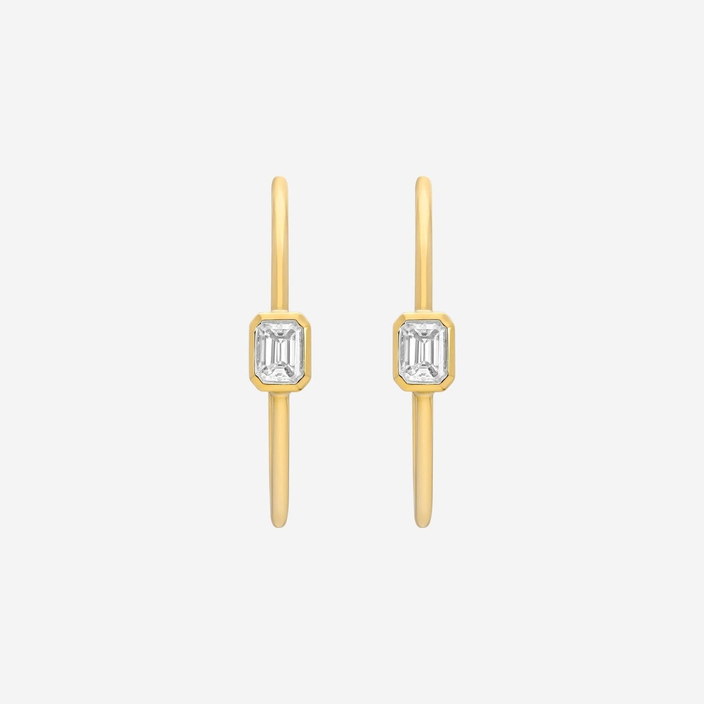 Roberto Coin 18K Yellow Gold Diamond Hoop Earrings 111442AYERX0