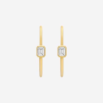 Roberto Coin 18K Yellow Gold Diamond Hoop Earrings 111442AYERX0