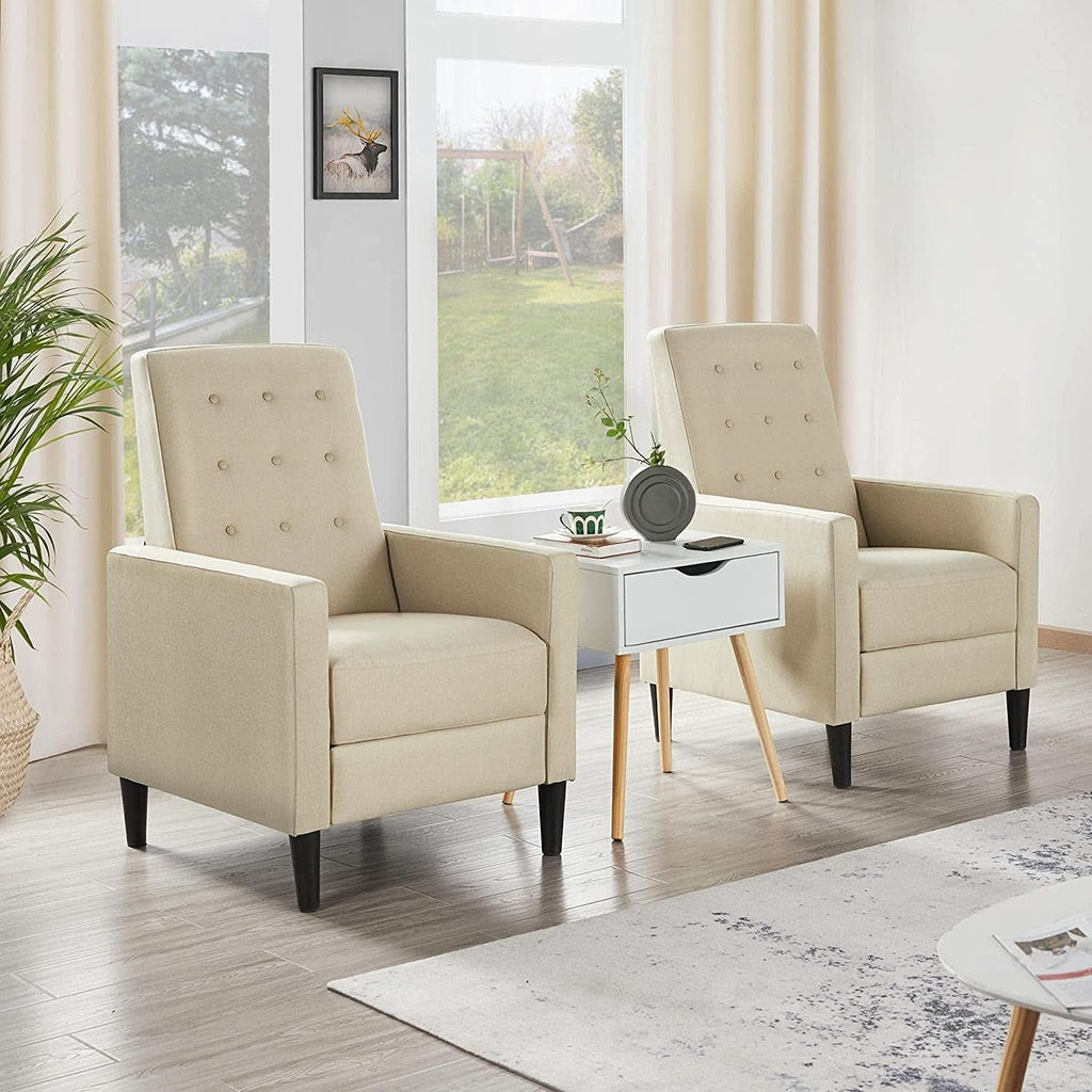 Fabric Recliner Chair Mid Century Modern With Durable Polyester Upholstery