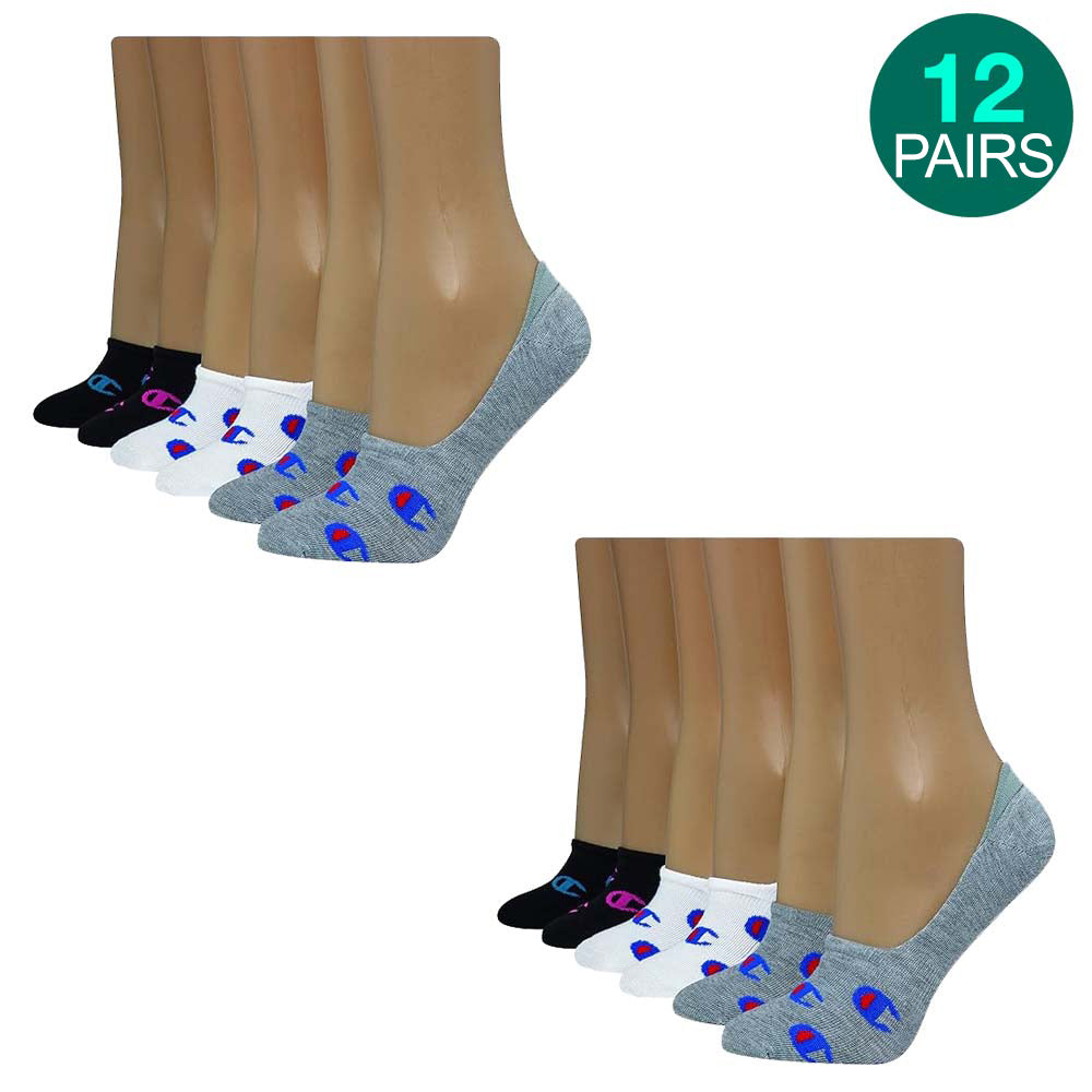 12-Pack Hanes Premium Low Cut Socks - Assorted Colors