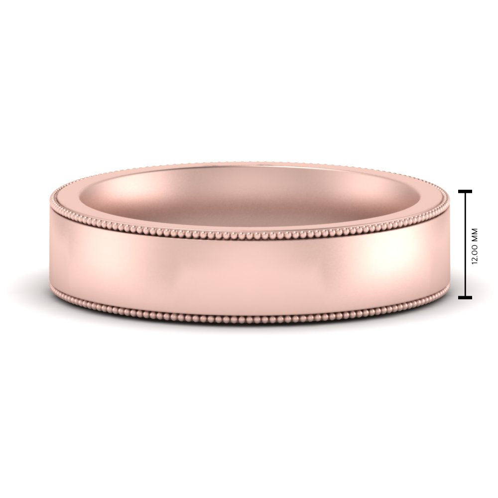 4 mm Stepped Edge Comfort Fit Flat Mens Band
