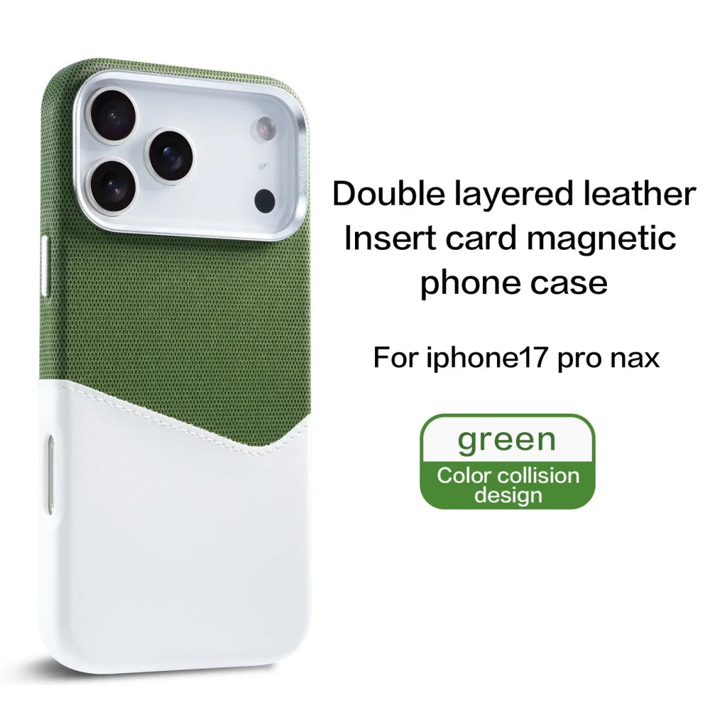 iPhone Leather Fabric Case