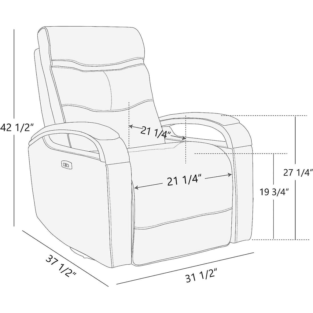 Chocolate Swivel Glider Rocker Recliner With USB Charging