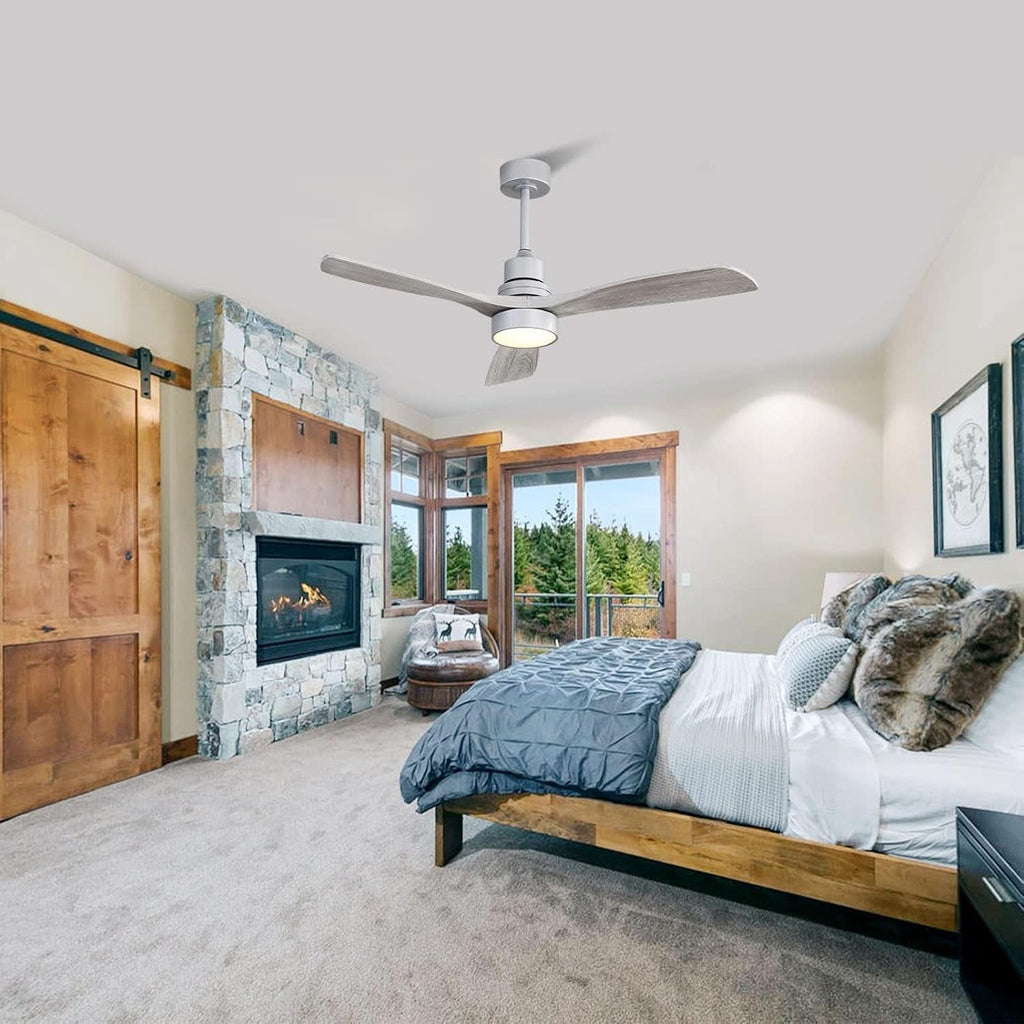 52 Inch Ceiling Fan With Lights Remote Quiet DC Motor