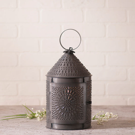 Cozy 15" Fireside Lantern in Rustic Kettle Black