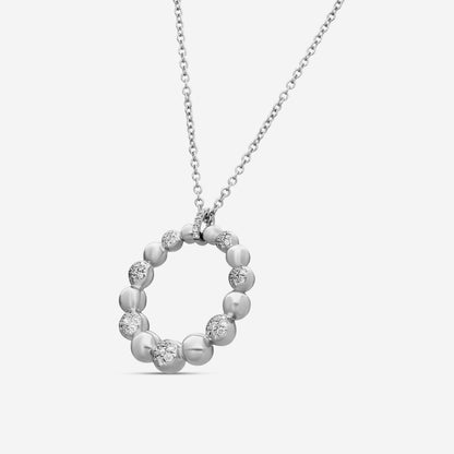 Mémoire Golden Bubbles Classic 18K White Gold Diamond Pendant Necklace MSGBMRP-0050TW