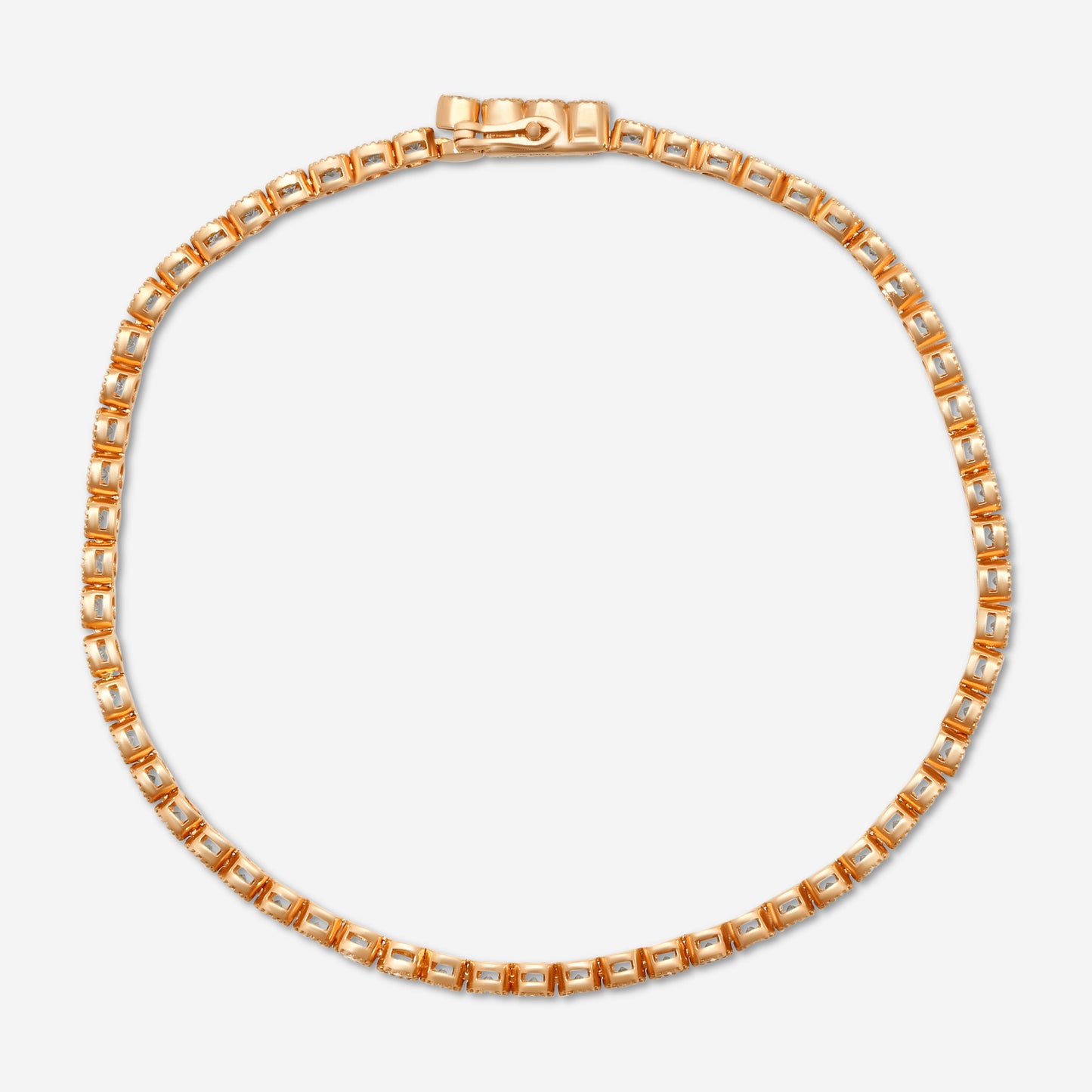 Mémoire - Milgrain 18K Rose Gold Line Diamond Bracelet CBDD134-18KR
