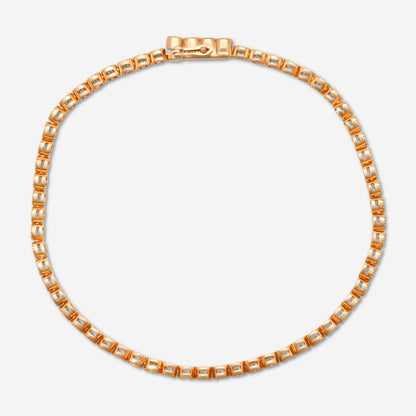 Mémoire - Milgrain 18K Rose Gold Line Diamond Bracelet CBDD134-18KR