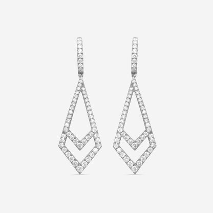 Mémoire - Essentials Kite 18K White Gold Diamond 1.68ct Drop Earrings CHH01K1-18KW