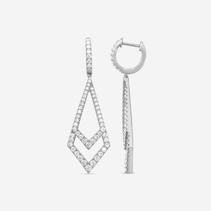 Mémoire - Essentials Kite 18K White Gold Diamond 1.68ct Drop Earrings CHH01K1-18KW