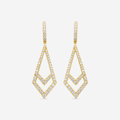 Mémoire - Essentials Kite 18K Yellow Gold Diamond 1.68ct Drop Earrings CHH01K1-18KY