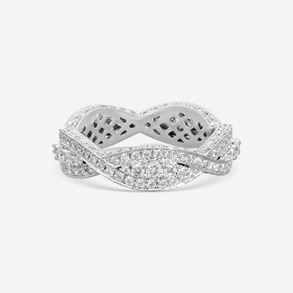 Mémoire - 18K White Gold Vintage Eternity 1.52 ct. Diamond Ring EMVG102-PT