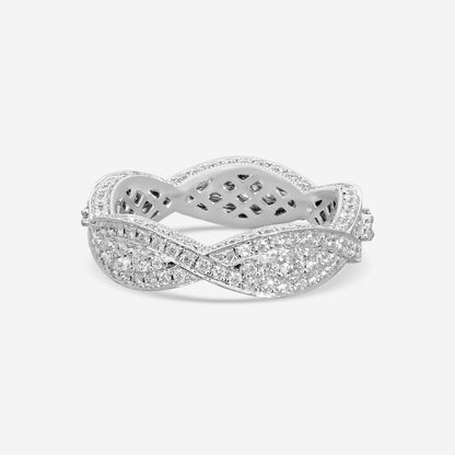 Mémoire - 18K White Gold Vintage Eternity 1.52 ct. Diamond Ring EMVG102-PT