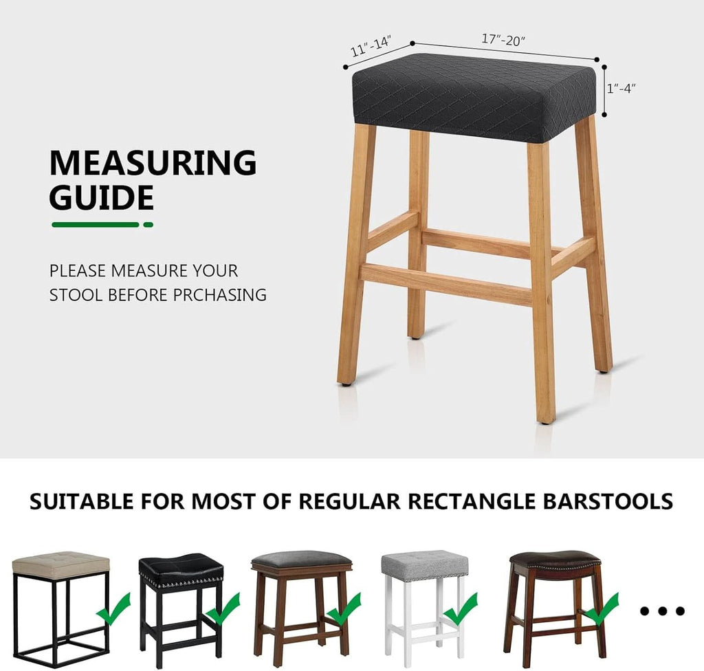 Stretch Waterproof Bar Stool Covers 2 Pack For Counter
