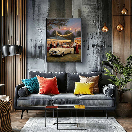 1953 Starlight Coupe "Starlit Soiree" Art Print | Romantic Vintage Night Decor