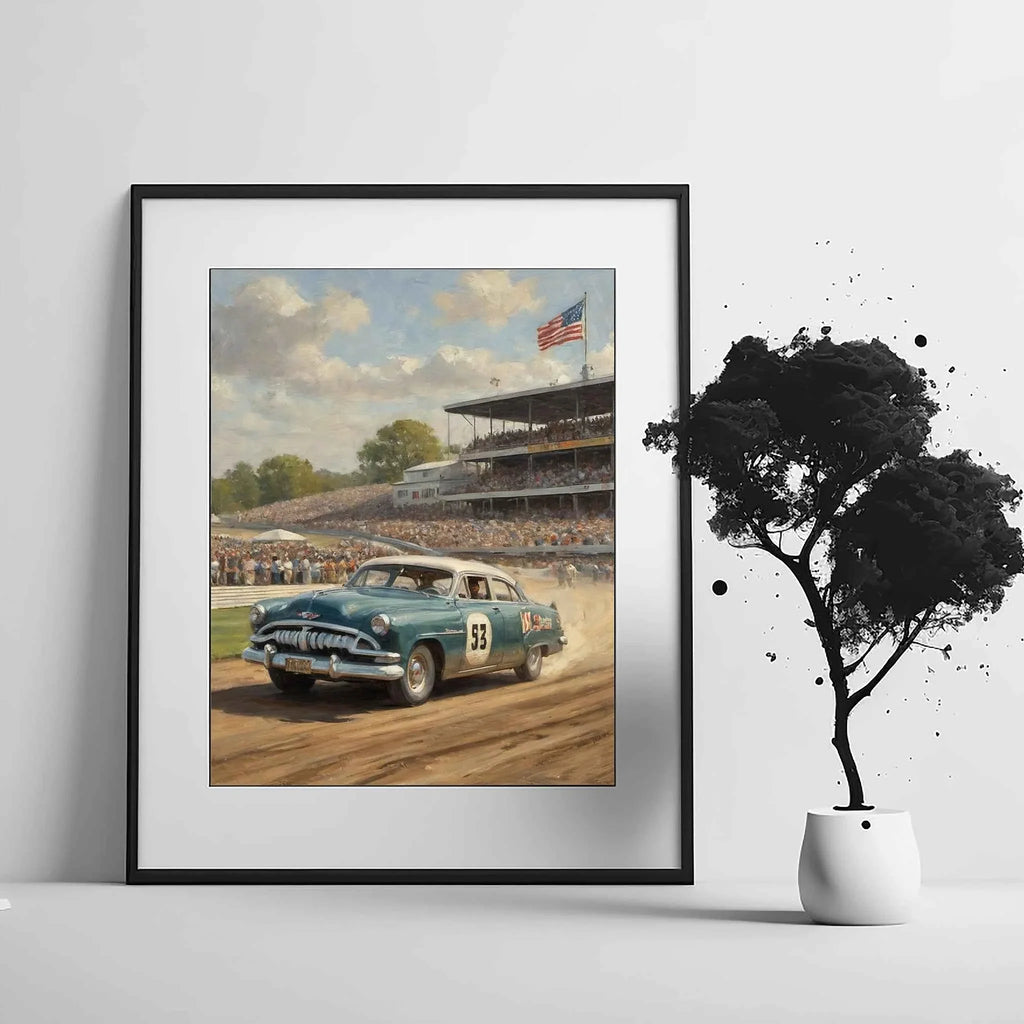 1953 Step-Down "Dirt Track Dominance" Print | NASCAR Action Art