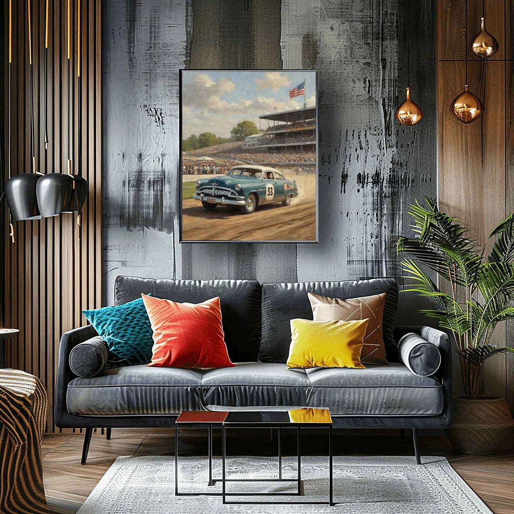 1953 Step-Down "Dirt Track Dominance" Print | NASCAR Action Art