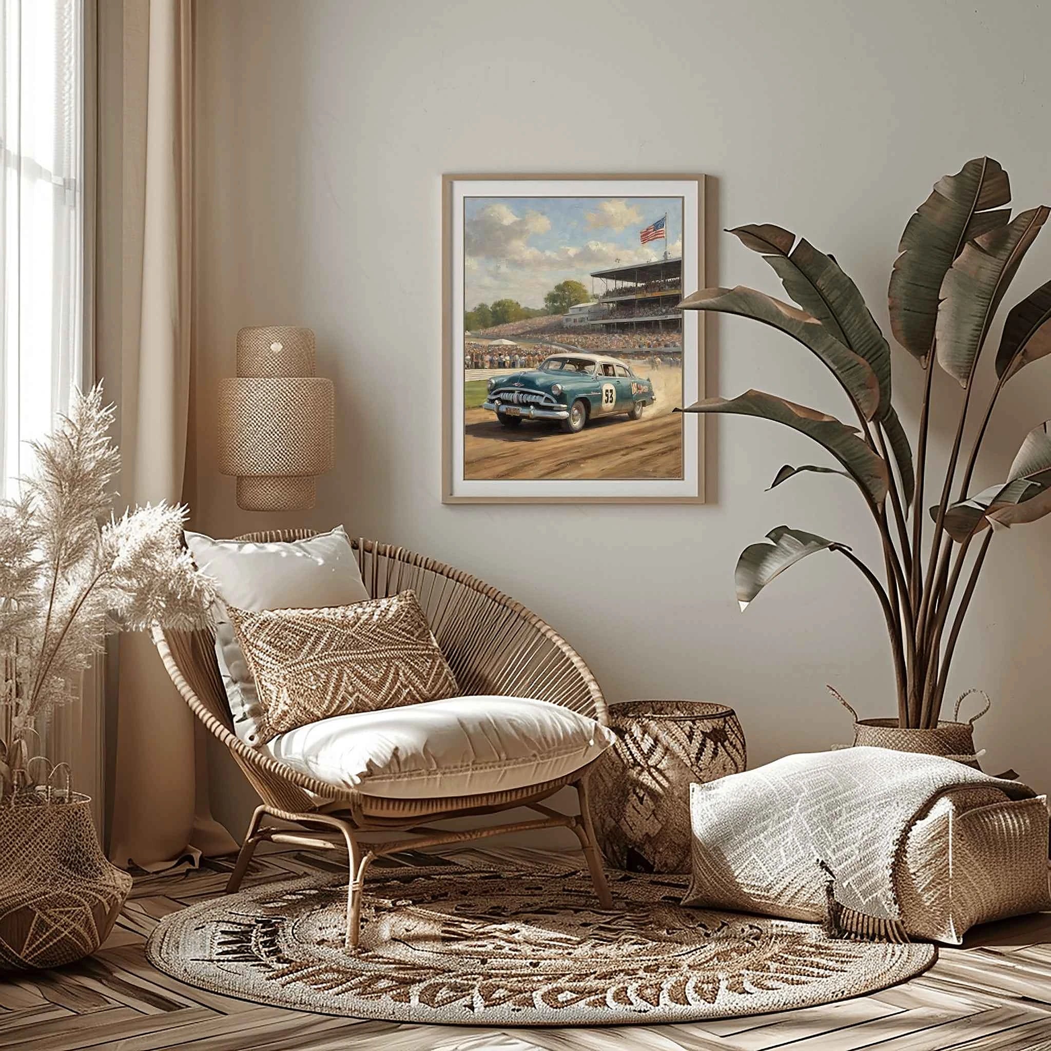 1953 Step-Down "Dirt Track Dominance" Print | NASCAR Action Art