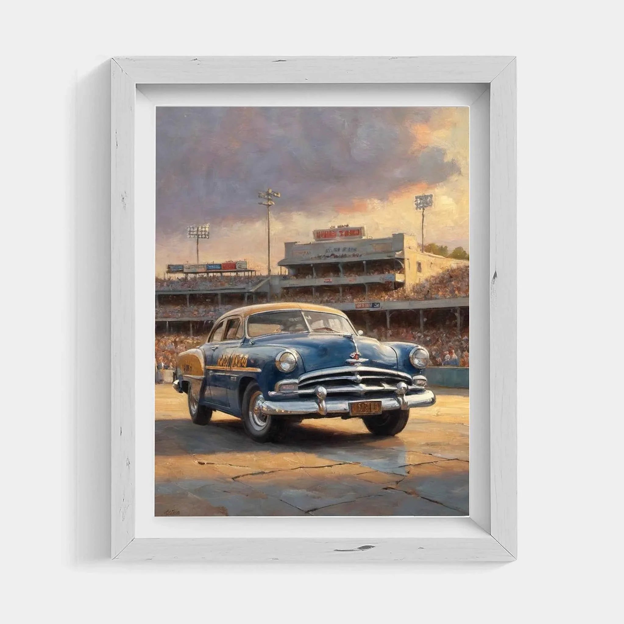 1953 Step-Down "Victory Lane Sunset" Print | Classic Speedway Art