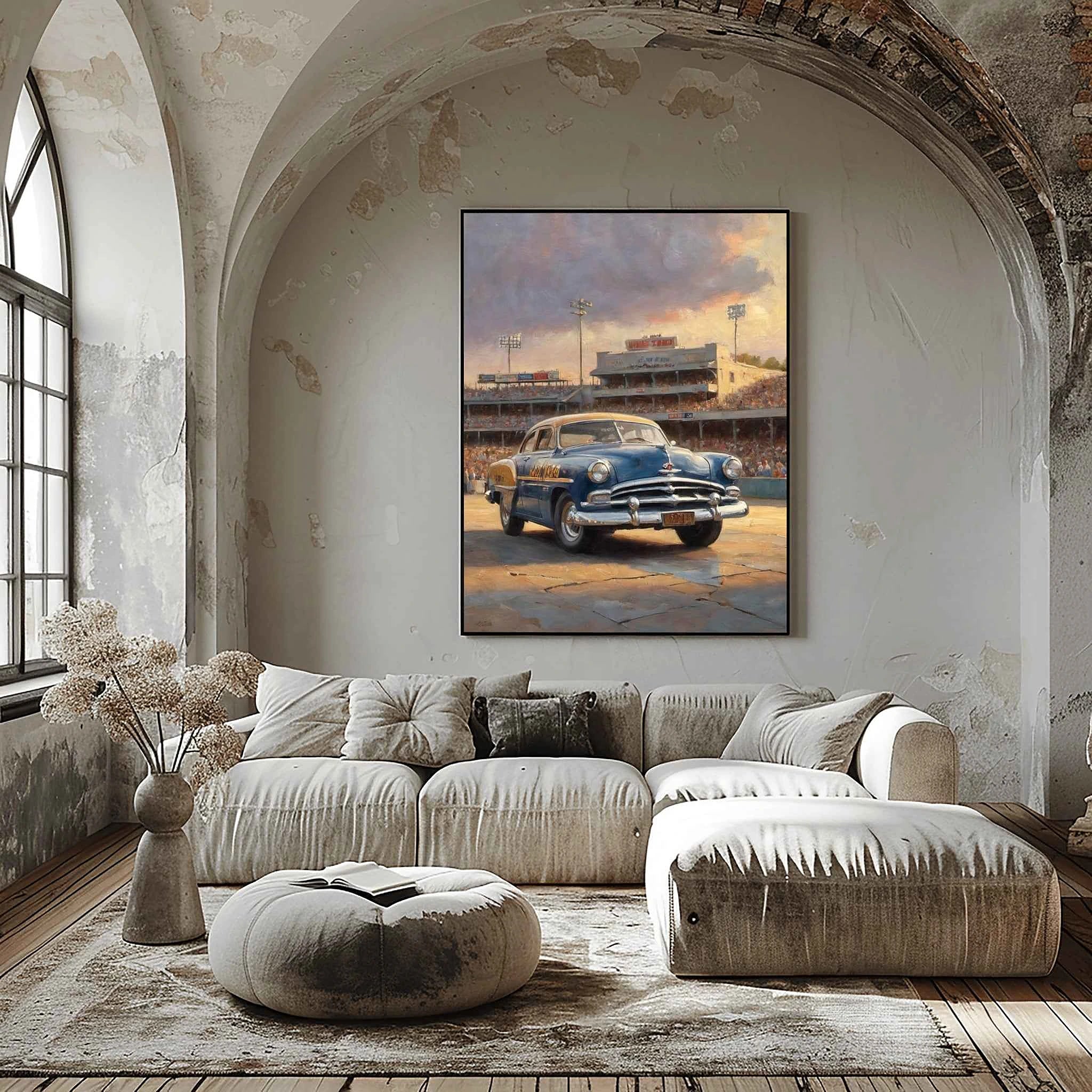 1953 Step-Down "Victory Lane Sunset" Print | Classic Speedway Art