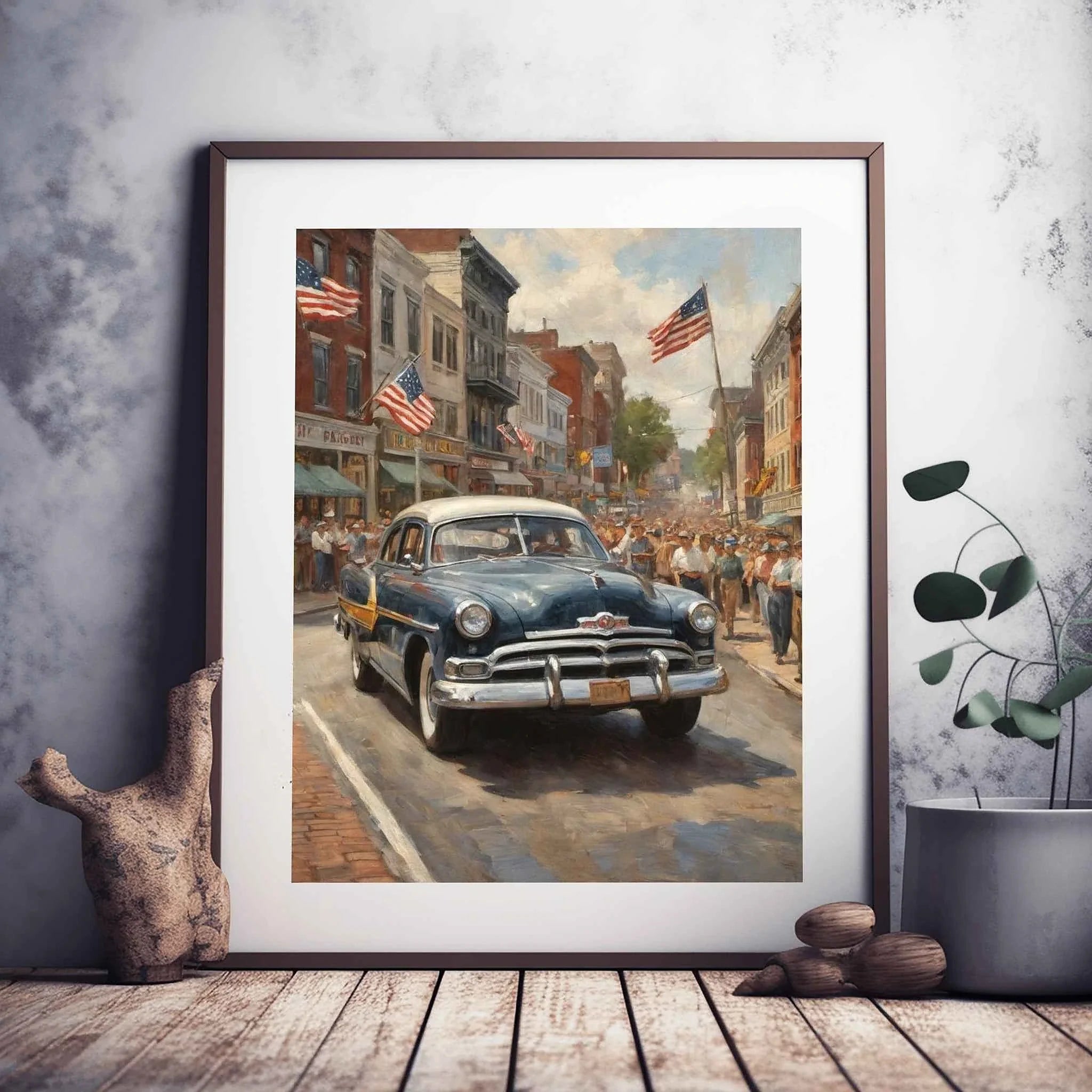 1953 Step-Down "Champion’s Parade" Art | Nostalgic Small Town Print