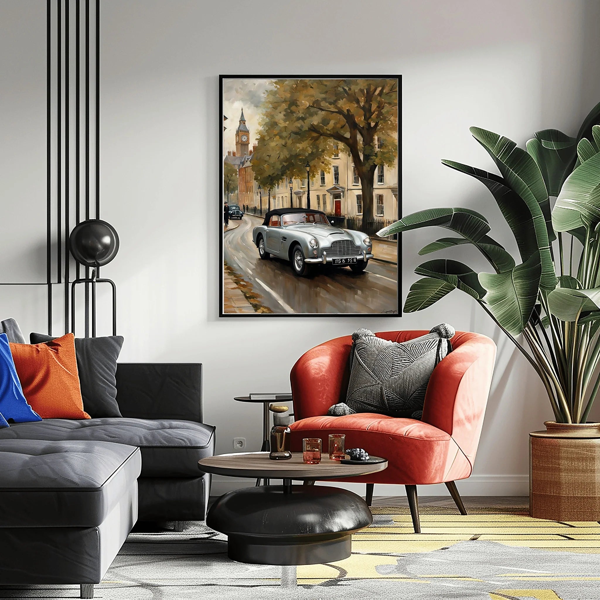 1954 Drophead London Landmark Poster | Classic City Drive Art