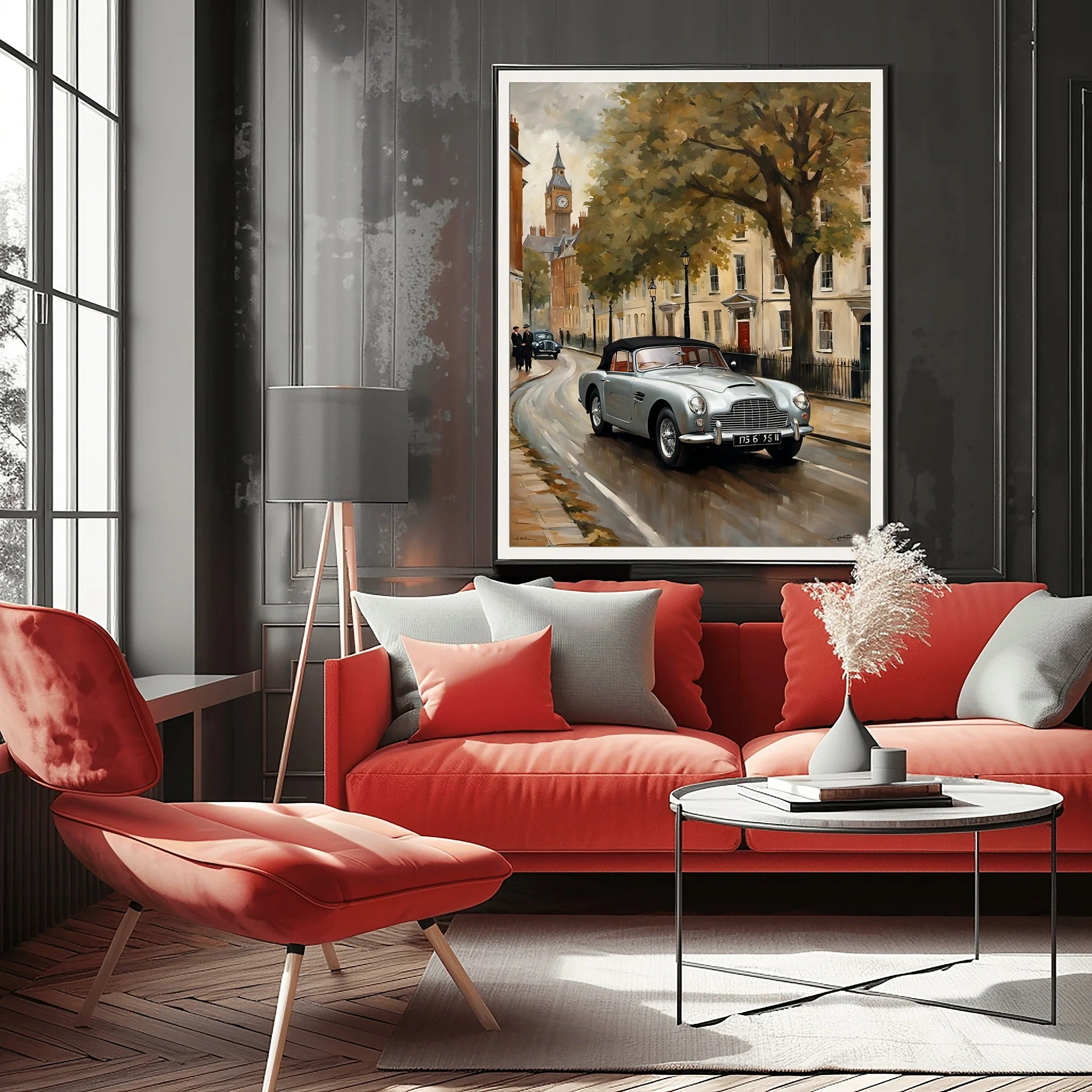 1954 Drophead London Landmark Poster | Classic City Drive Art