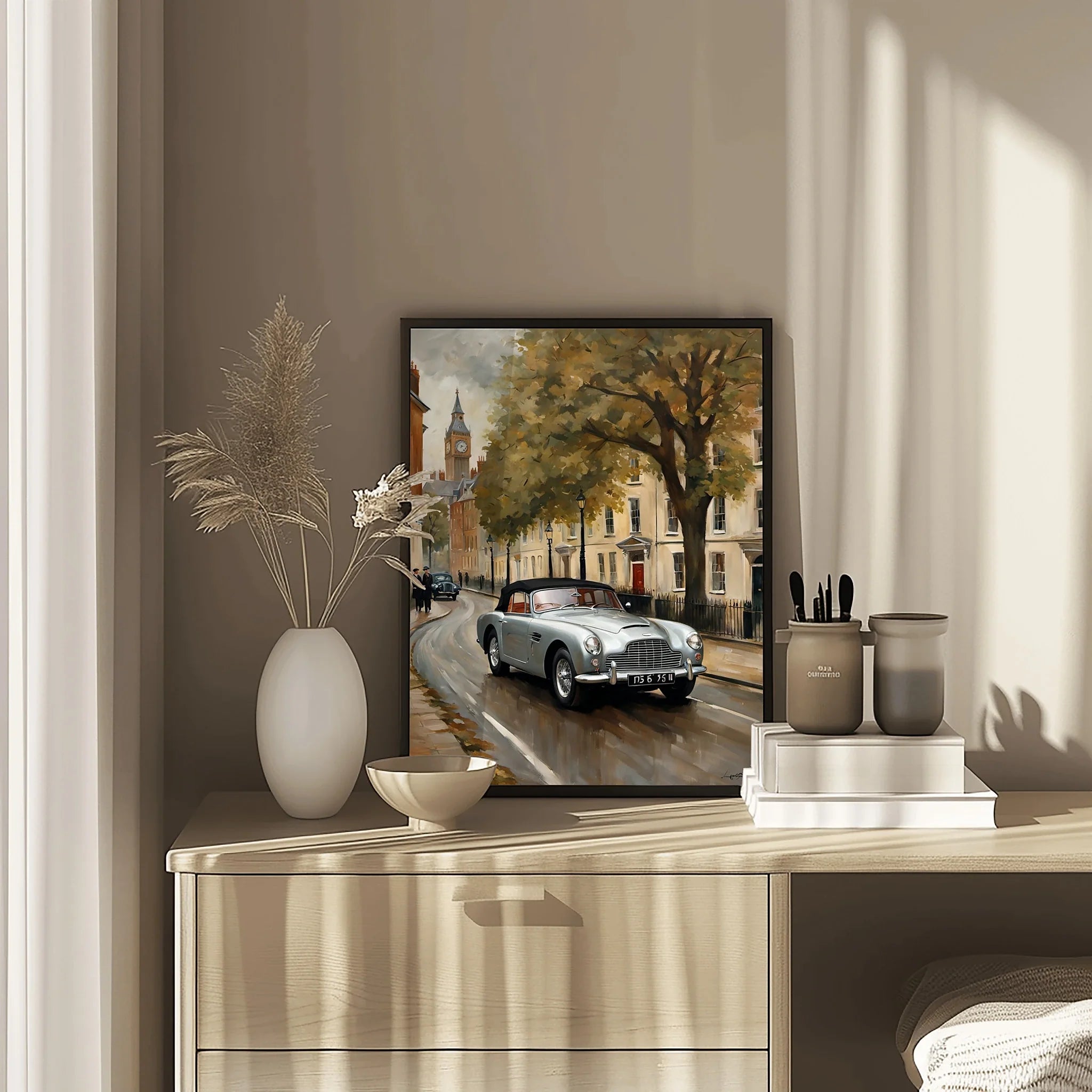 1954 Drophead London Landmark Poster | Classic City Drive Art
