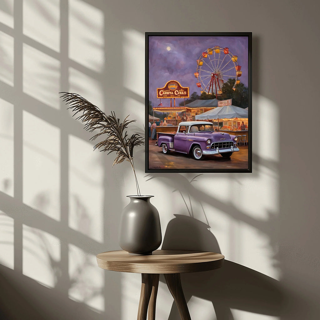 1955 Cameo Carrier Vintage Fairground Wall Art | Retro Americana Truck Print