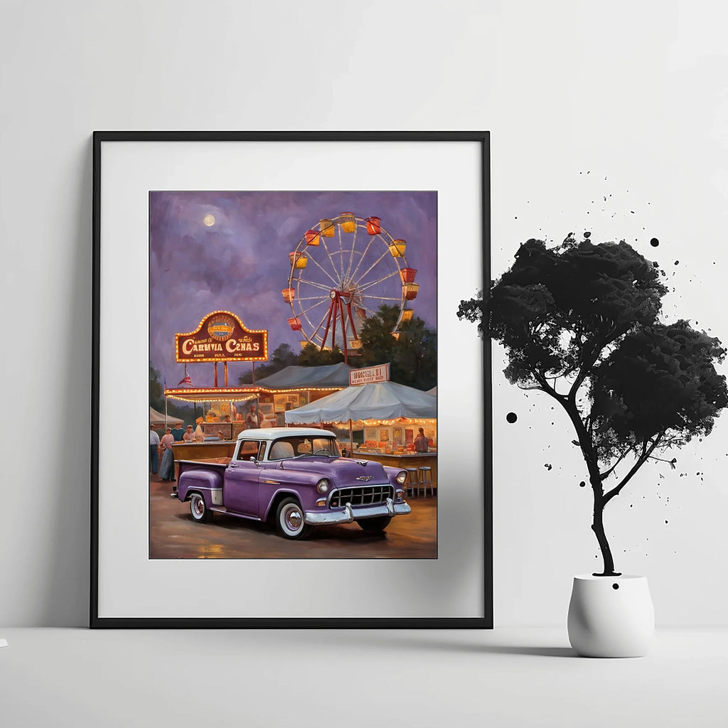 1955 Cameo Carrier Vintage Fairground Wall Art | Retro Americana Truck Print