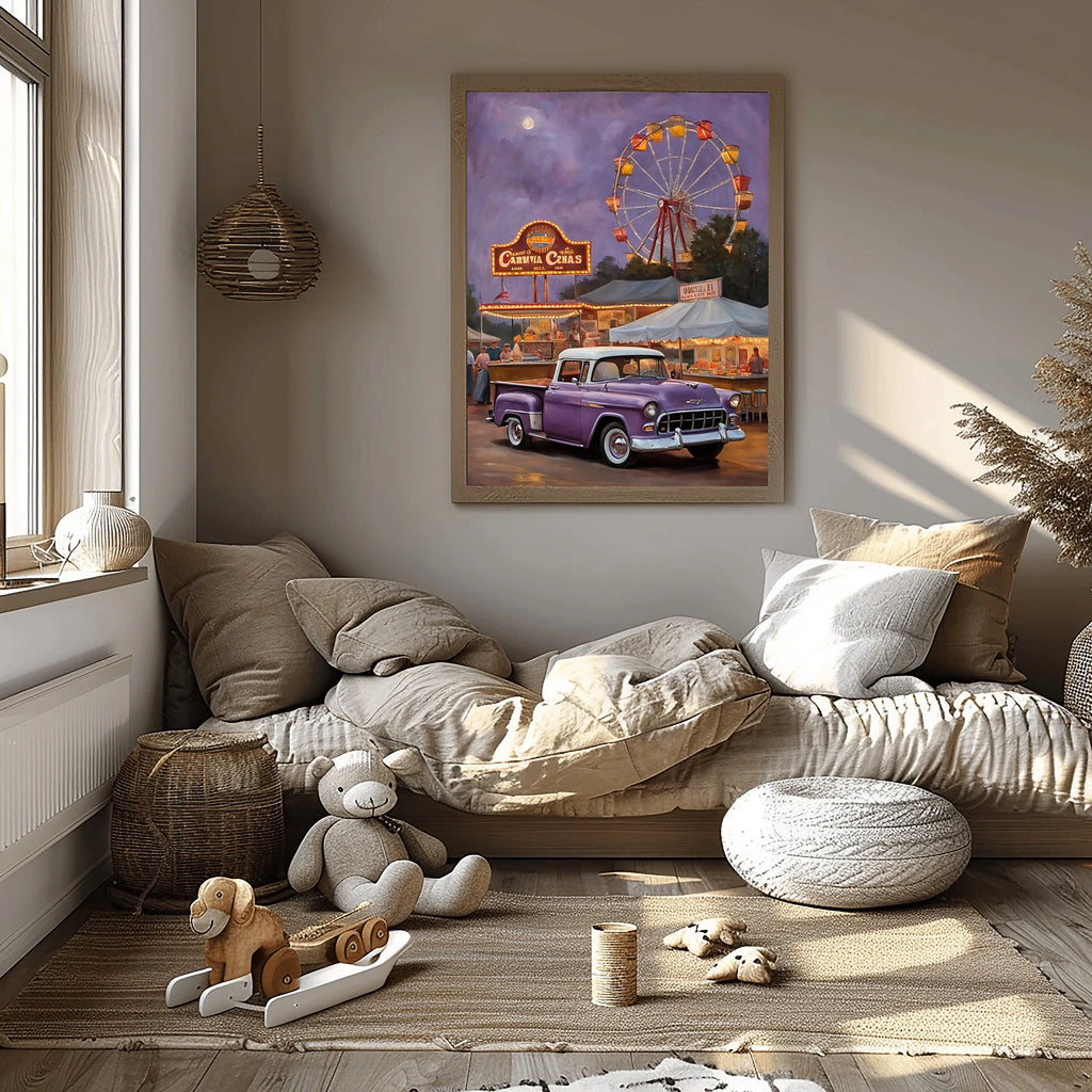 1955 Cameo Carrier Vintage Fairground Wall Art | Retro Americana Truck Print