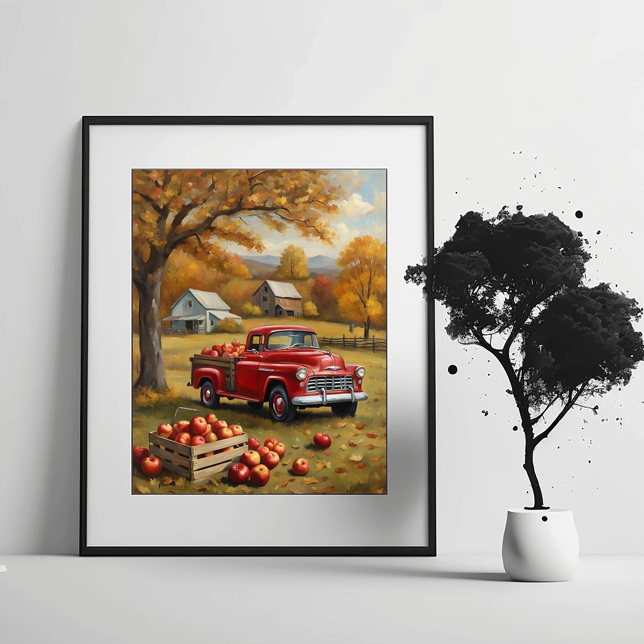 1955 Cameo Carrier Luxury Garden Estate Wall Art | Mid-Century Manor Decor